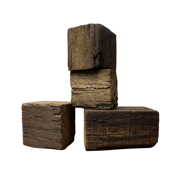 Hungarian Oak blocks with white background