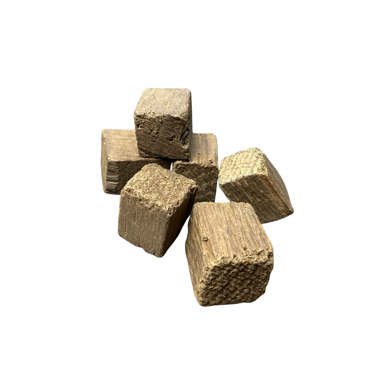 French Oak blocks with white background