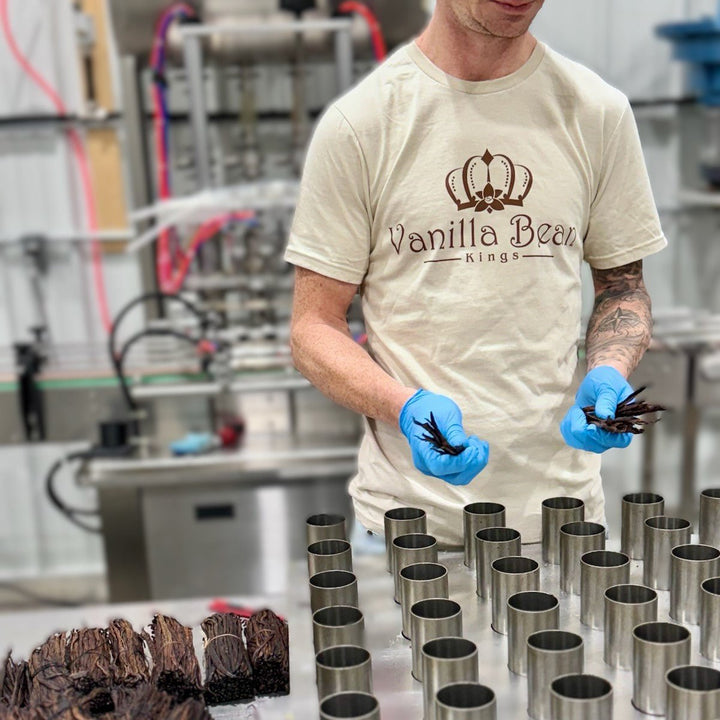 Vanilla Bean Kings logo t-shirt on male model