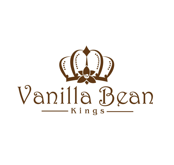 vanilla bean kings logo in brown with white background