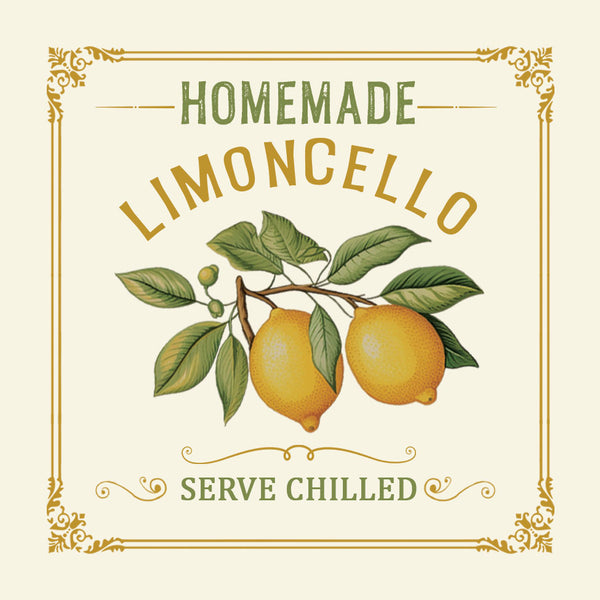 Homemade Limoncello Label