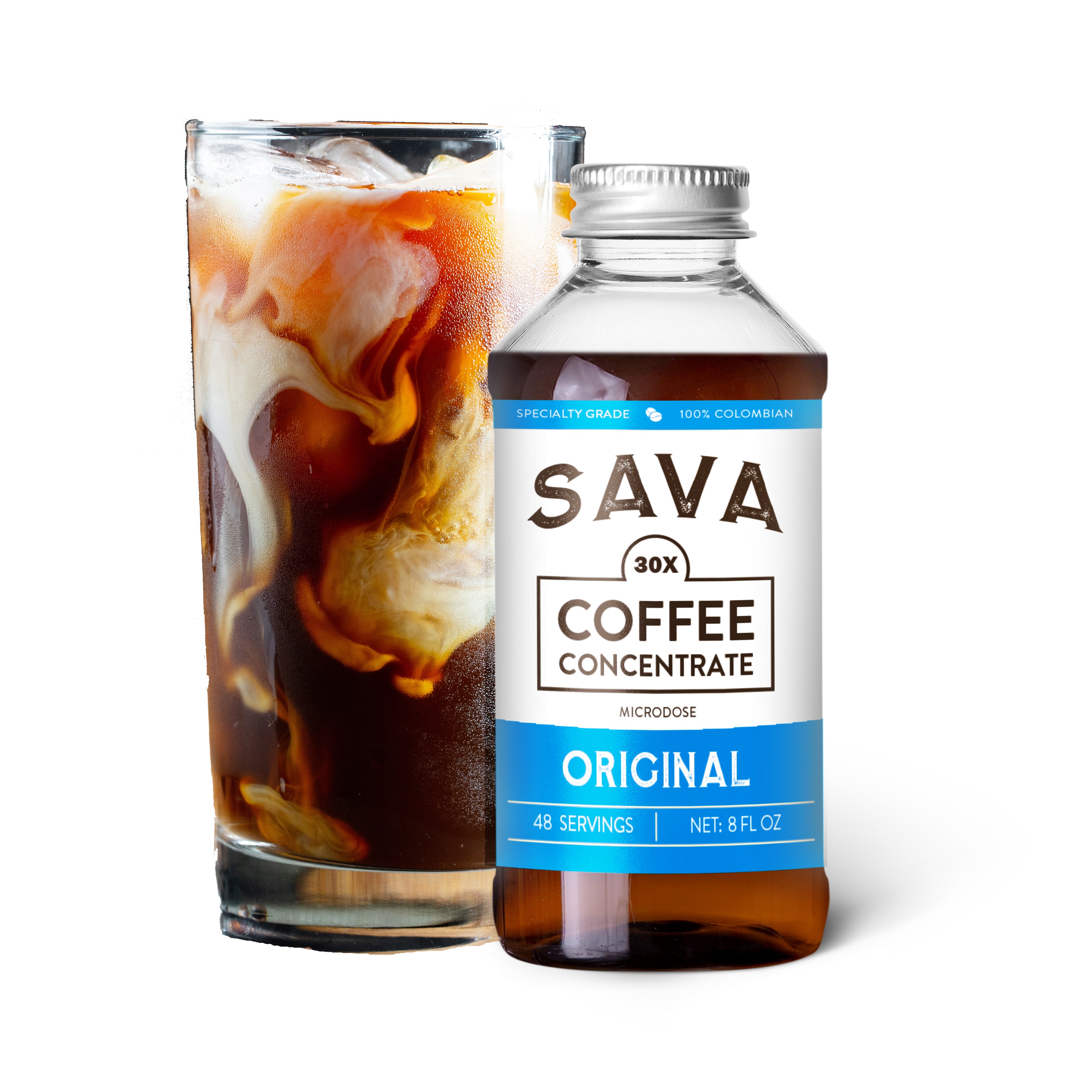 SAVA Cold Brew Coffee Concentrate 30X - Instant Iced Coffee and Cold Brew