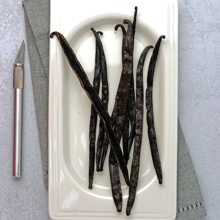 burundi vanilla beans on a plate