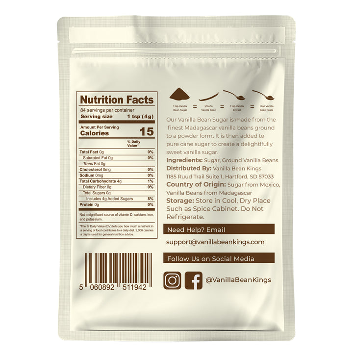 vanilla bean kings vanilla sugar bag back