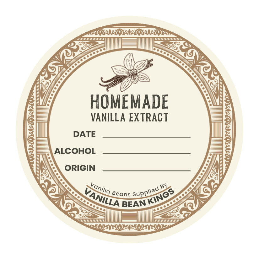 Homemade Vanilla Extract Label 2 inch sticker