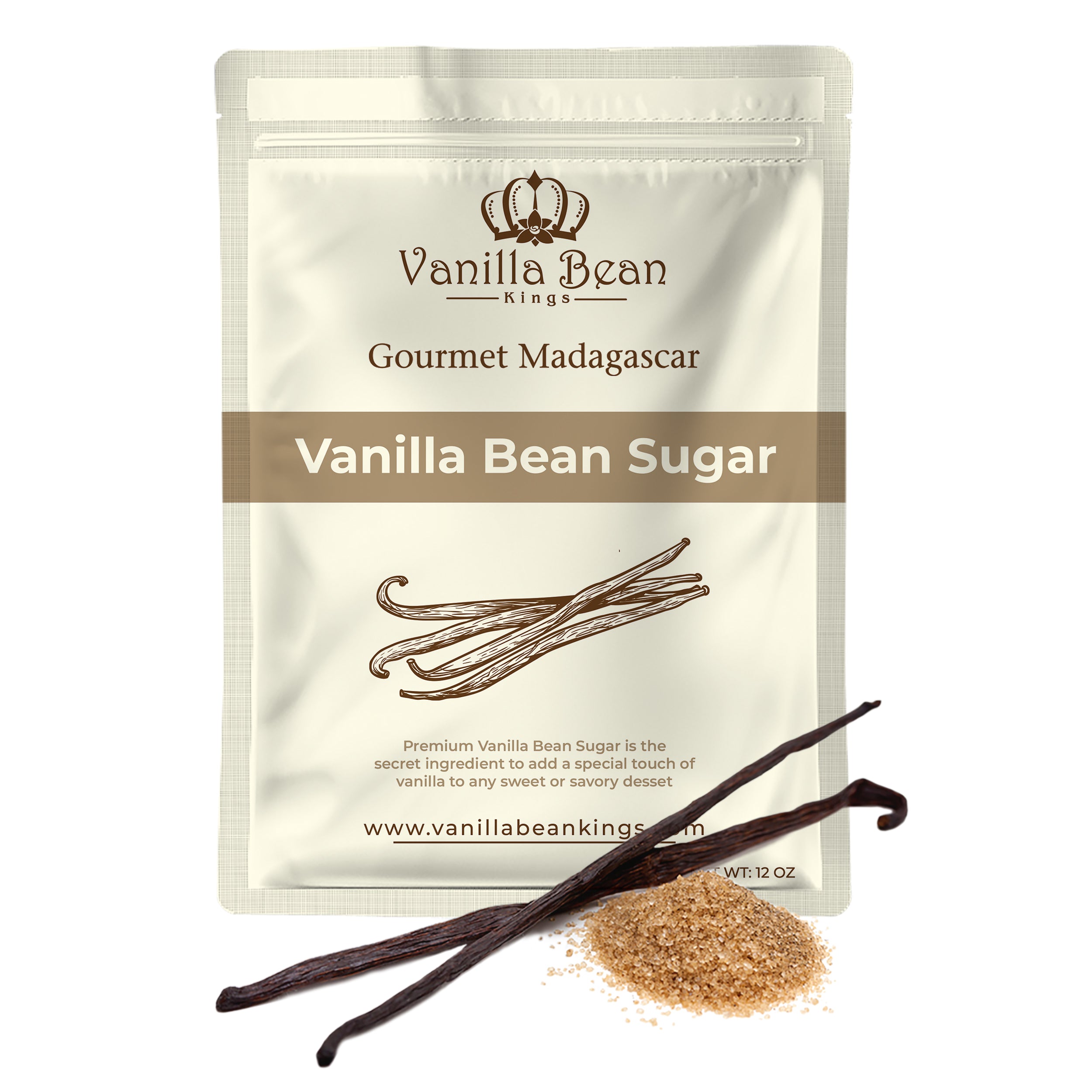 vanilla bean kings vanilla sugar bag front