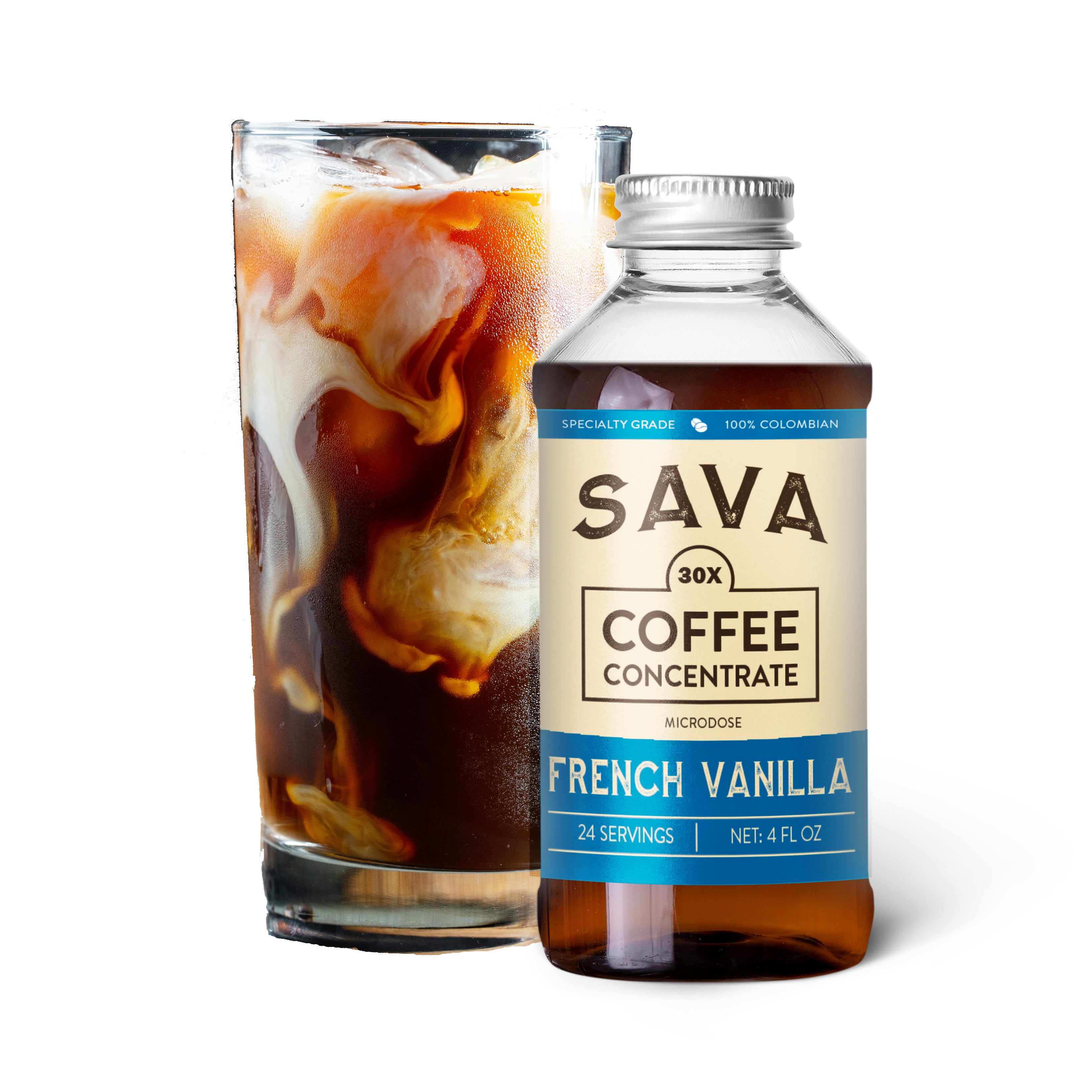 SAVA Cold Brew Coffee Concentrate 30X - Instant Iced Coffee and Cold Brew