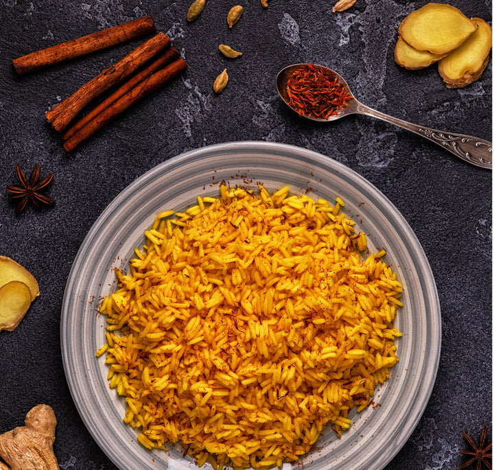 lovely dish of rice made with saffron