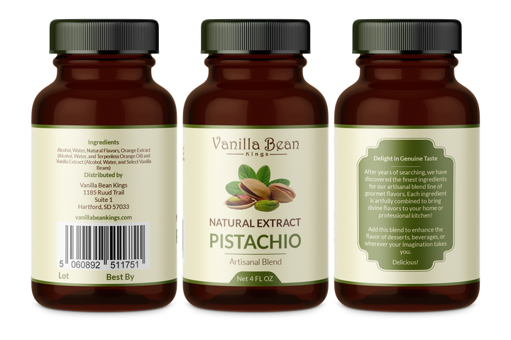 pistachio extract 4 oz bottle label