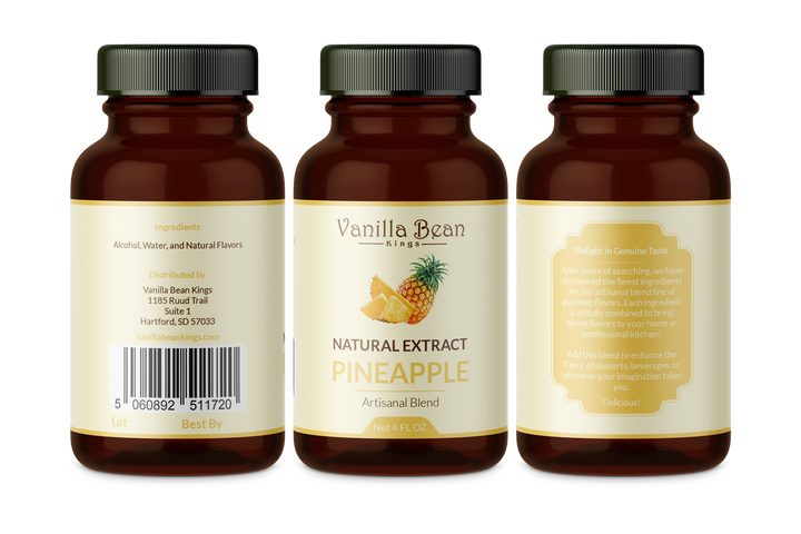 pineapple extract 4 oz bottle label