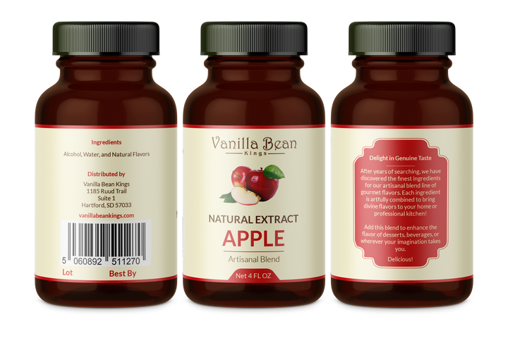 apple extract 4 oz bottle label