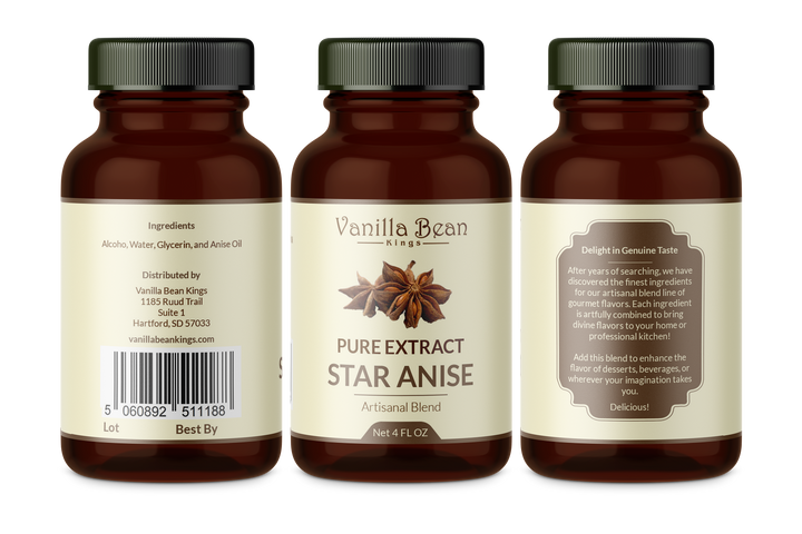 star anise extract 4 oz bottle label