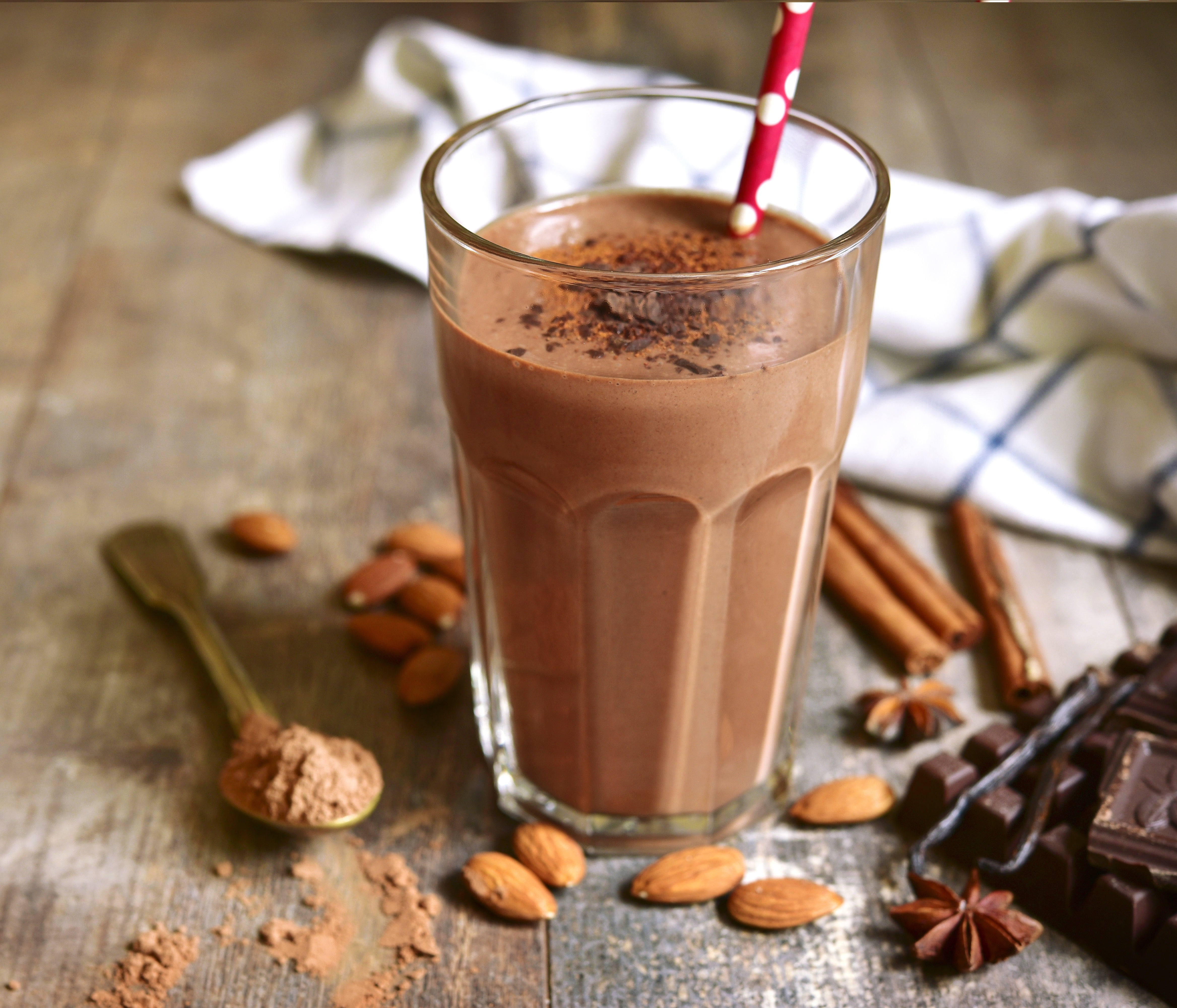 chocolate flavored vanilla bean powder drink